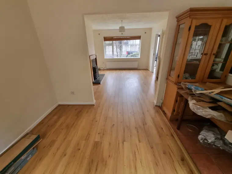 New wood flooring running from hallway into living room, Co. Cork